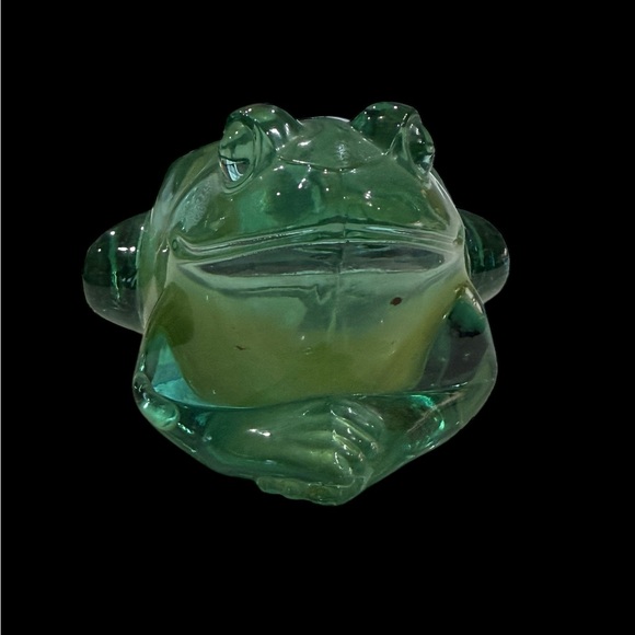 Indiana Glass Other - Vintage Indiana Glass Spanish Green Frog Votive Candle Holder Heavy